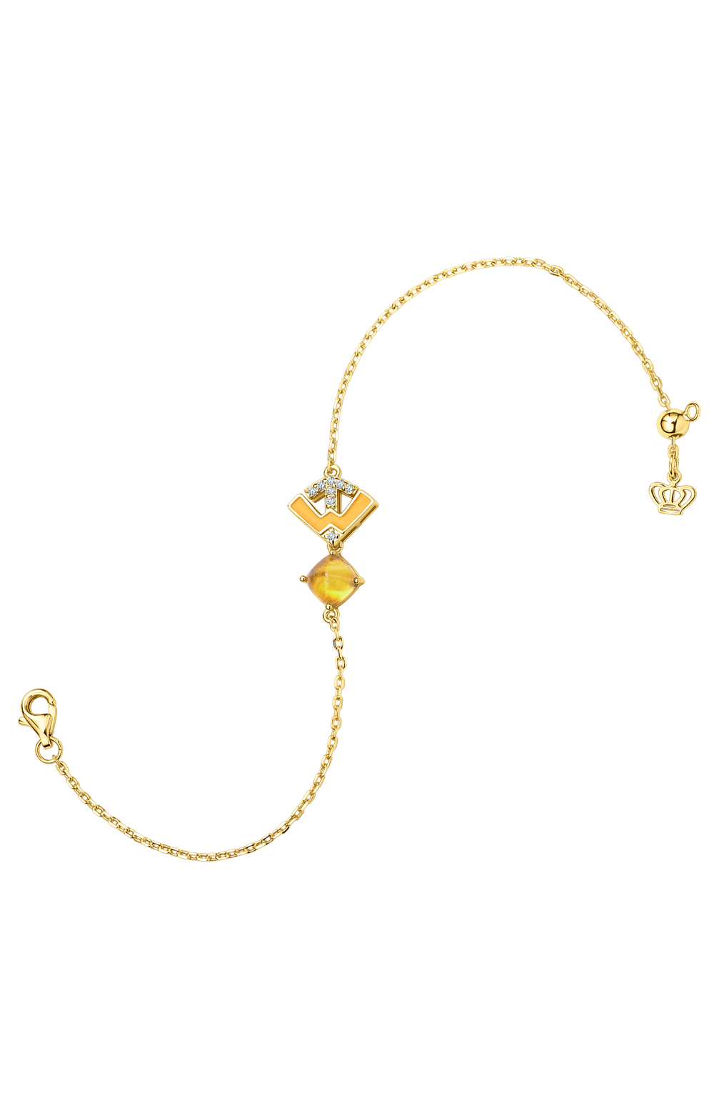 W系列 糖塔黄水晶手链WB00002GC